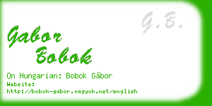 gabor bobok business card