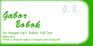 gabor bobok business card